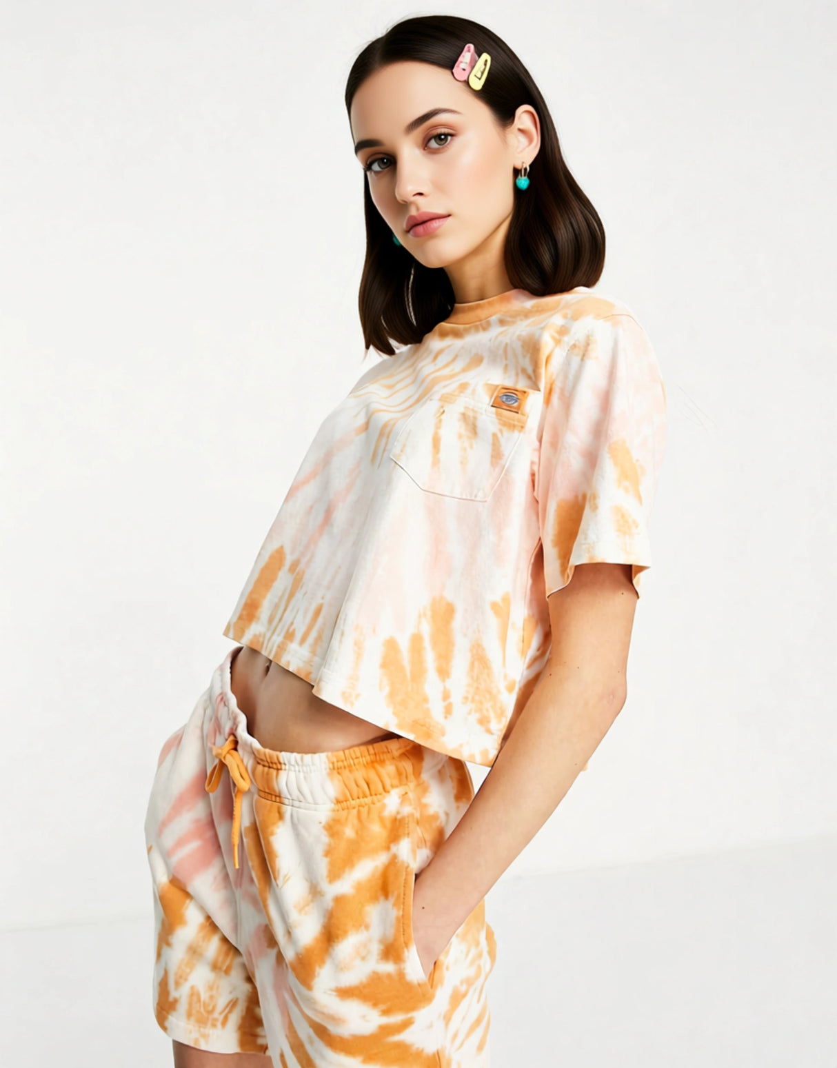 Dickies Seatac T-Shirt In Tie Dye Orange