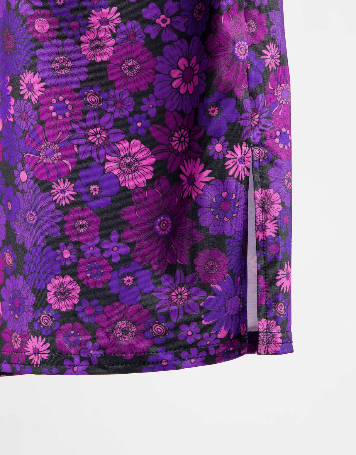 River Island Ruched Front Floral Top In Purple
