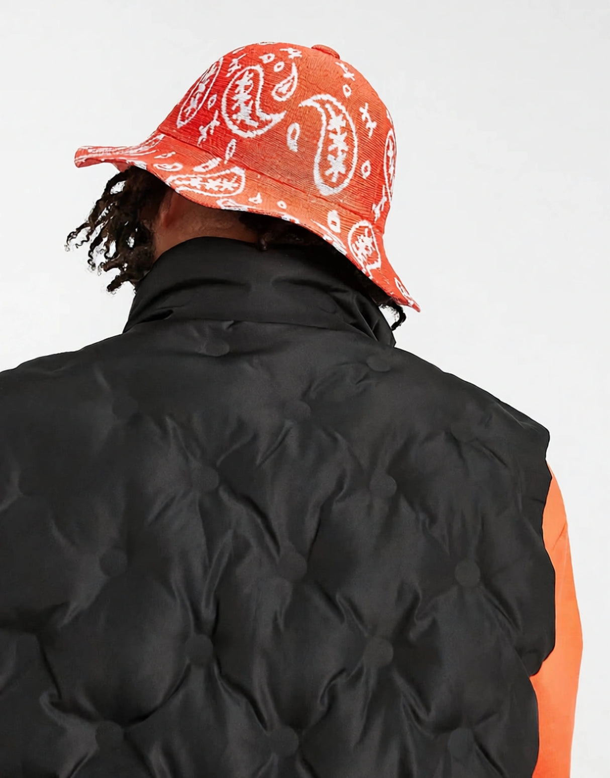 Kangol Wide Brim Casual Paisley Bucket Hat In Red