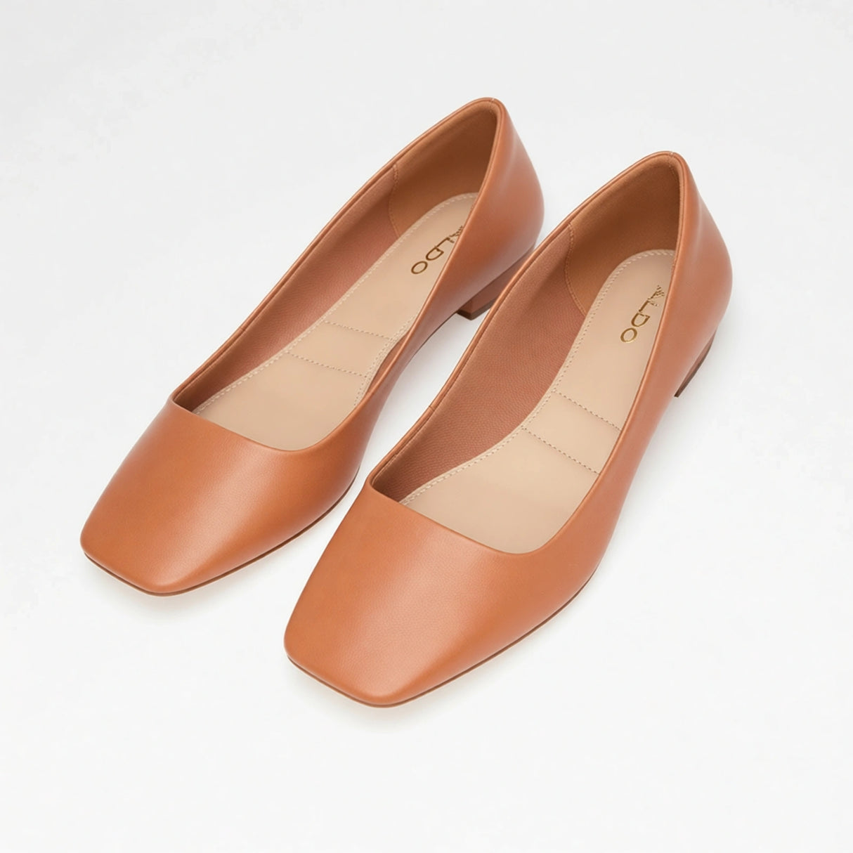 Aldo Koosaflex Flat Shoe In Tan