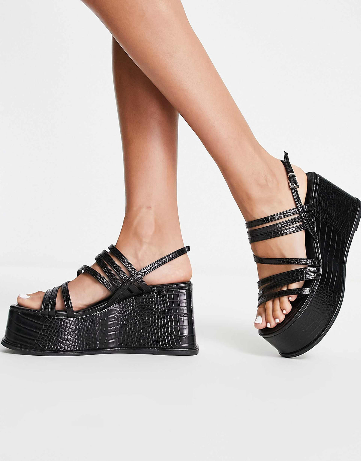 Shellys London Destiny 90'S Chunky Flatform Sandals In Black