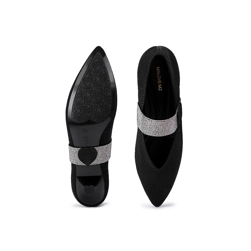 Belle Detachable Strap Mary Jane Heels - Black