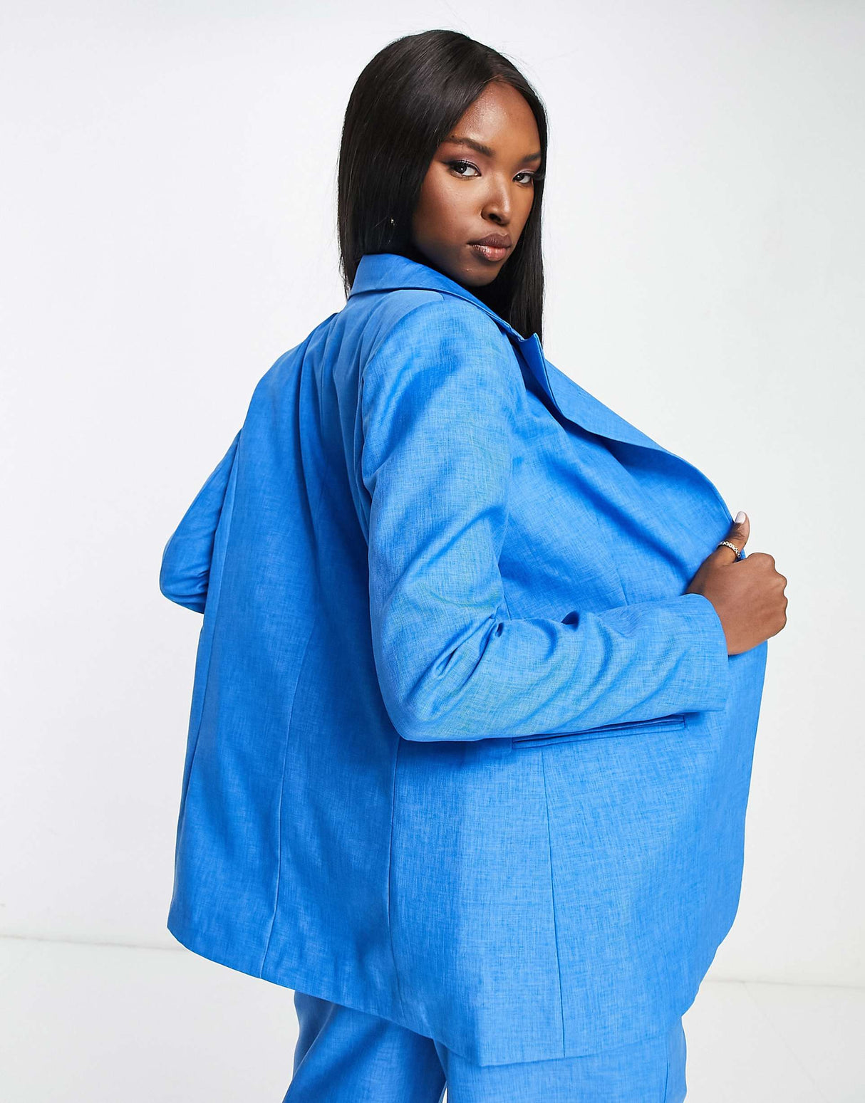 Trendyol Co-Ord Relaxed Blazer In Sky Blue