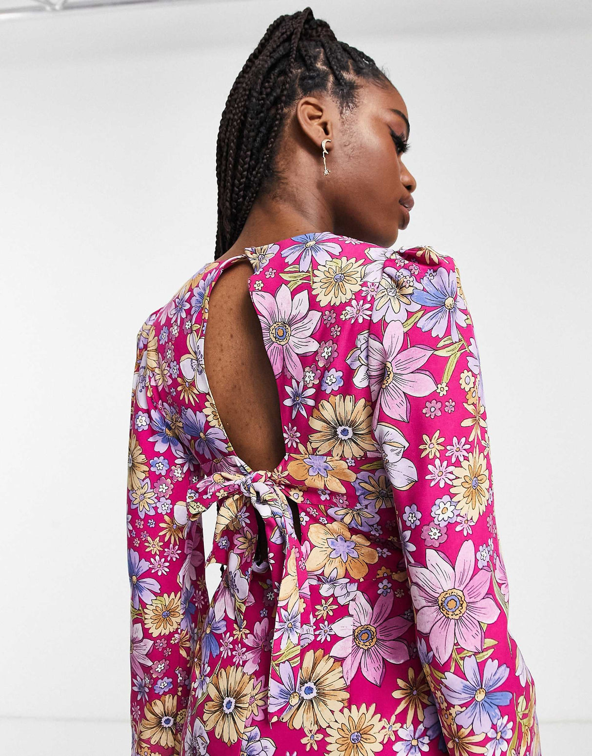 Nobody'S Child Tula Open Back Dress In Pink