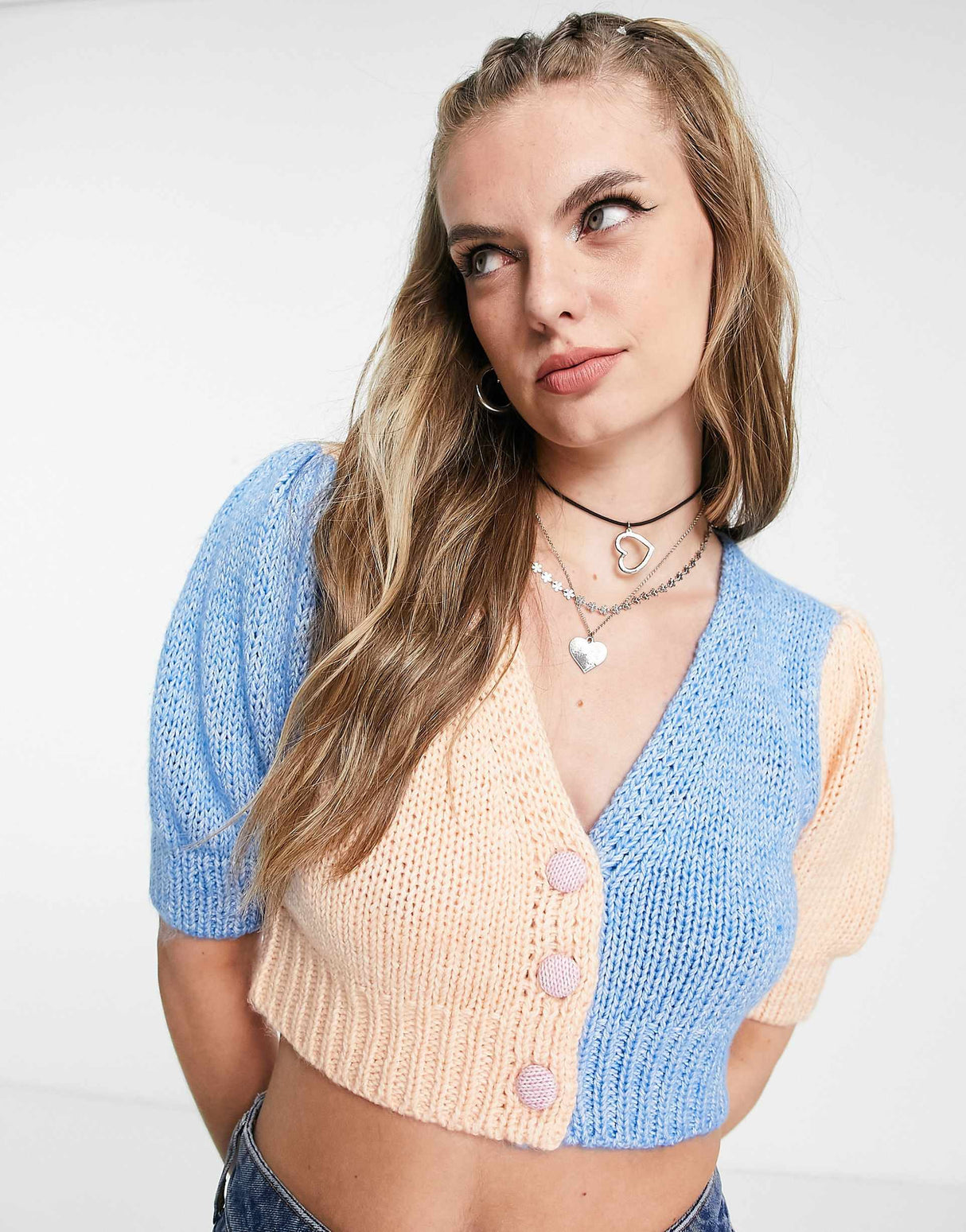 Cotton:On Colourblock Mini Cardigan In Multi
