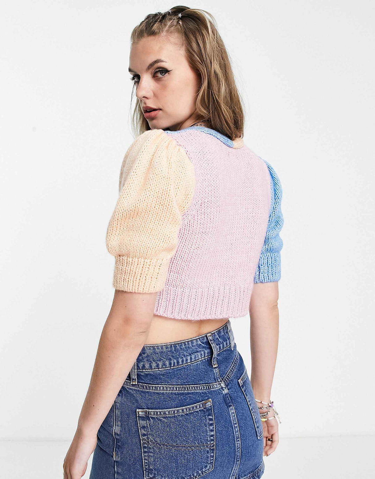 Cotton:On Colourblock Mini Cardigan In Multi