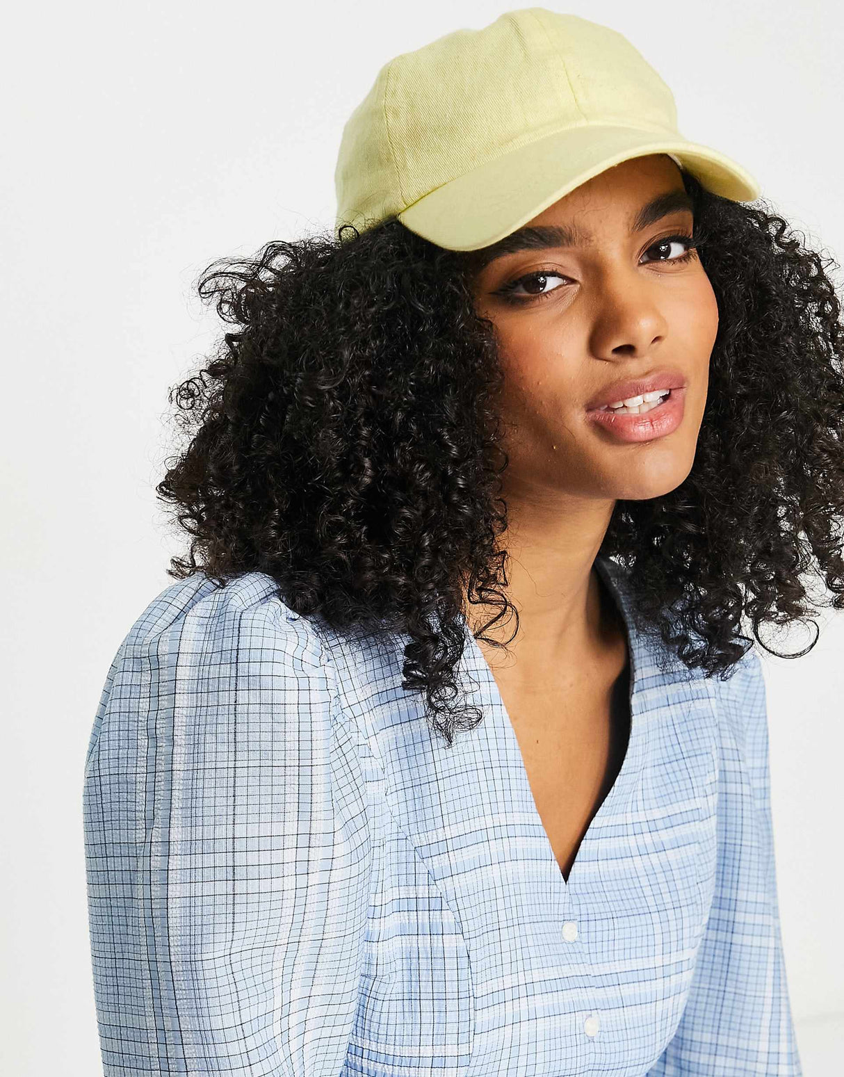 Selected Femme Seersucker Check Button Through Shirt Co-Ord In Light Blue