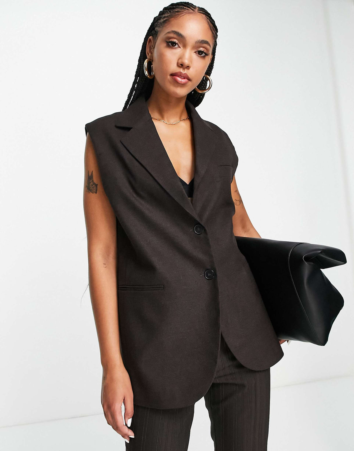 Mango Waistcoat In Black