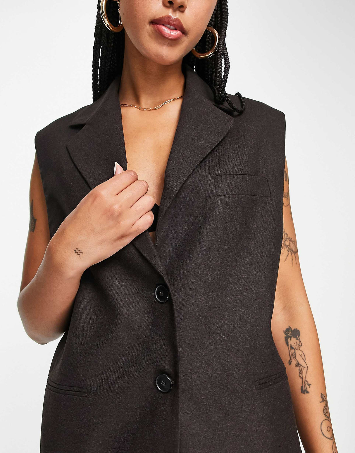 Mango Waistcoat In Black
