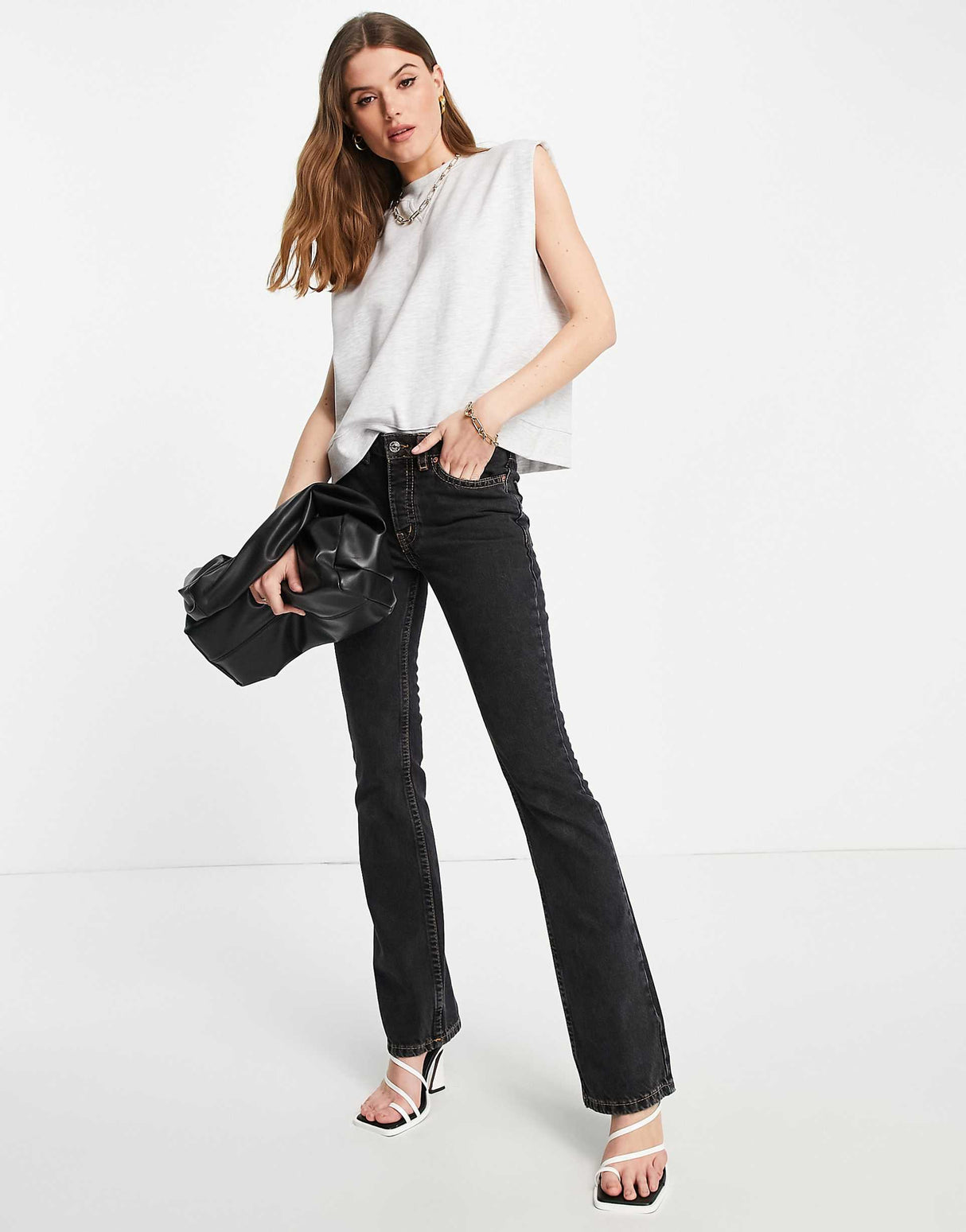 Whistles Sleeveless Sweater Vest In Grey