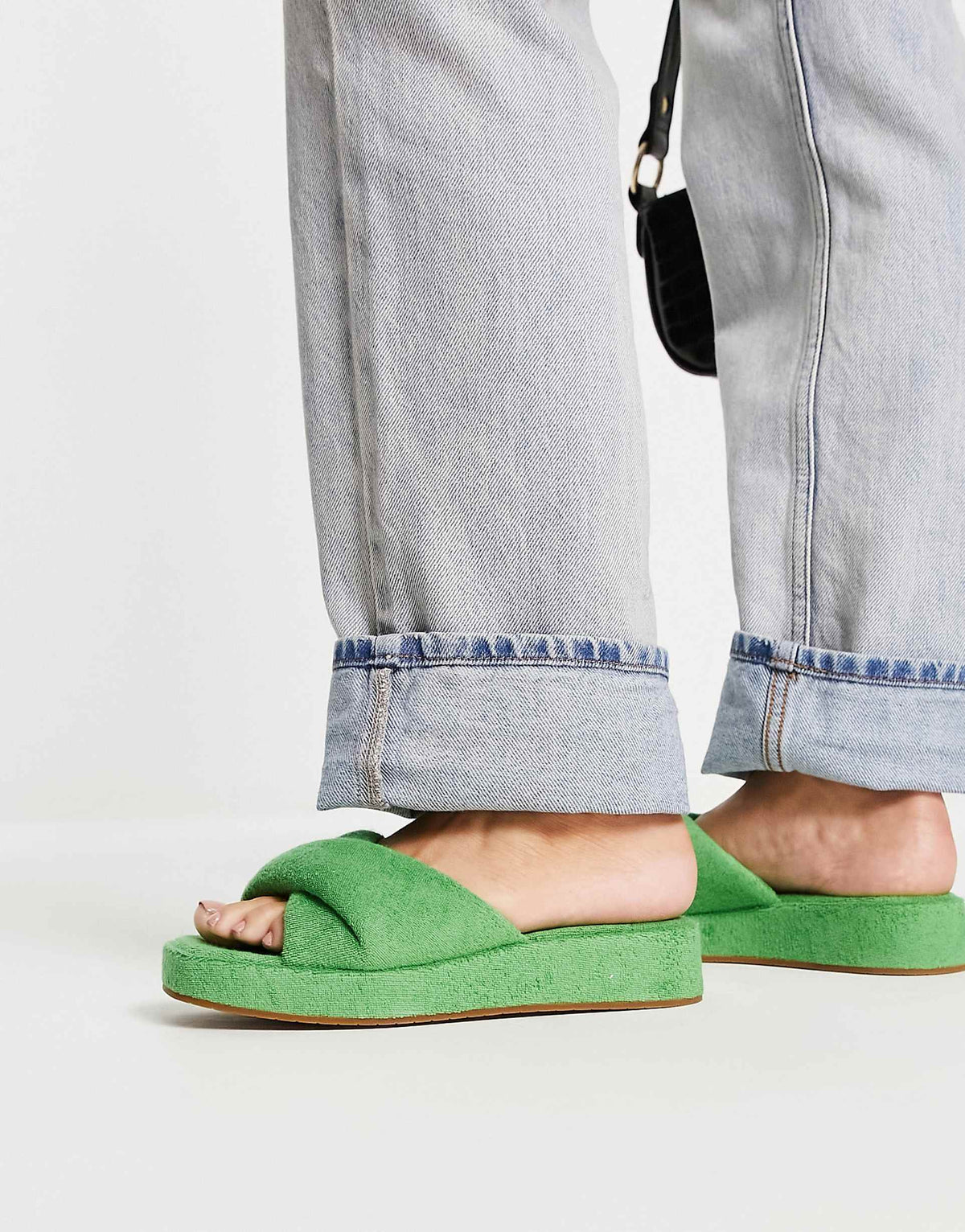 & Other Stories Cross Front Pool Sliders In Green