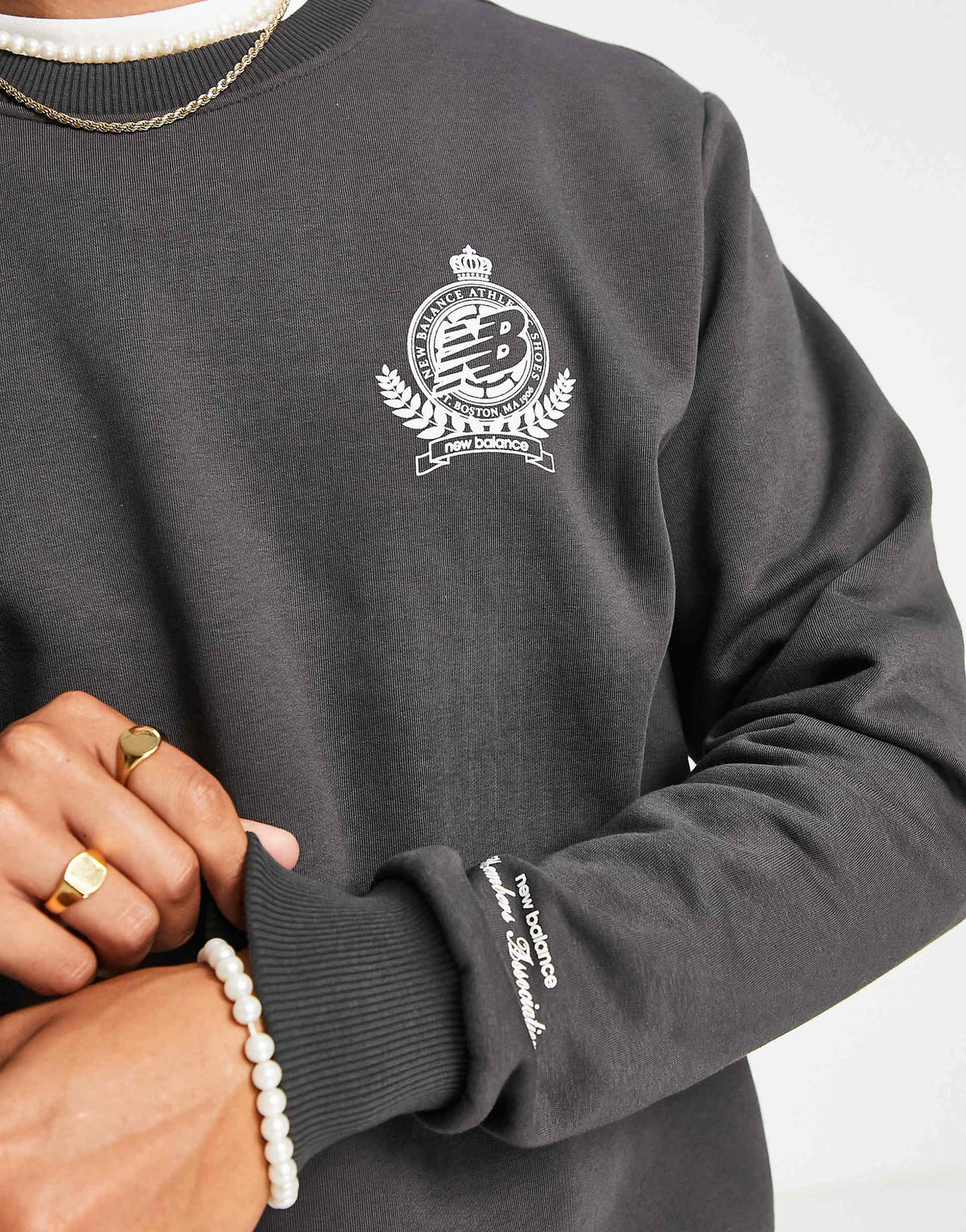 New Balance Unisex Members Club Sweatshirt In Black