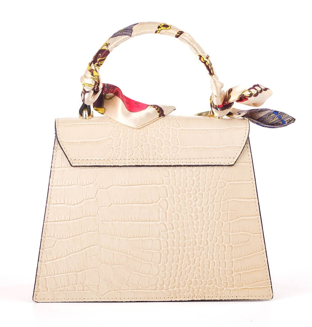 Bosccolo Handbag - Beige Croco