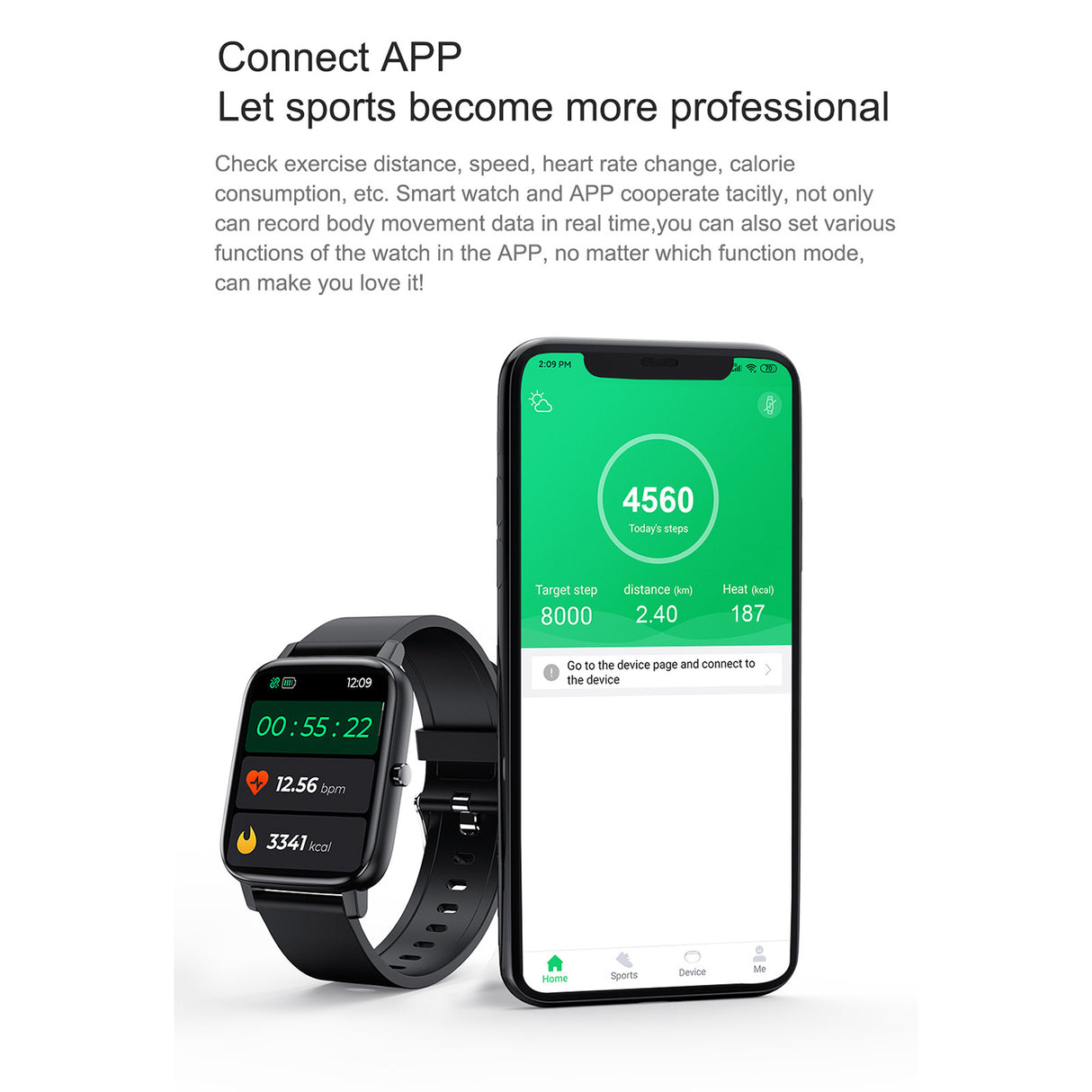 Fitsmart Multi Function Blue Smartwatch