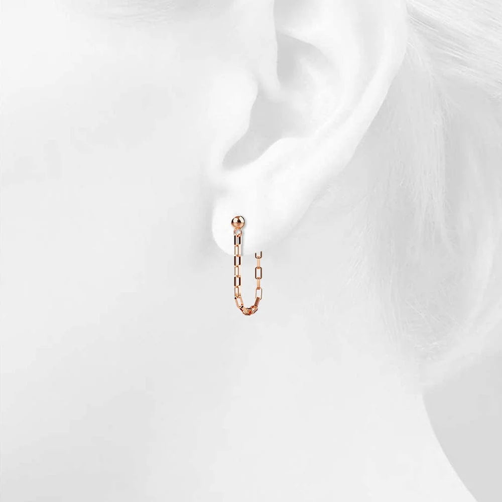 Bullion Gold Merry Stud Ball Rose Gold Layered Earrings