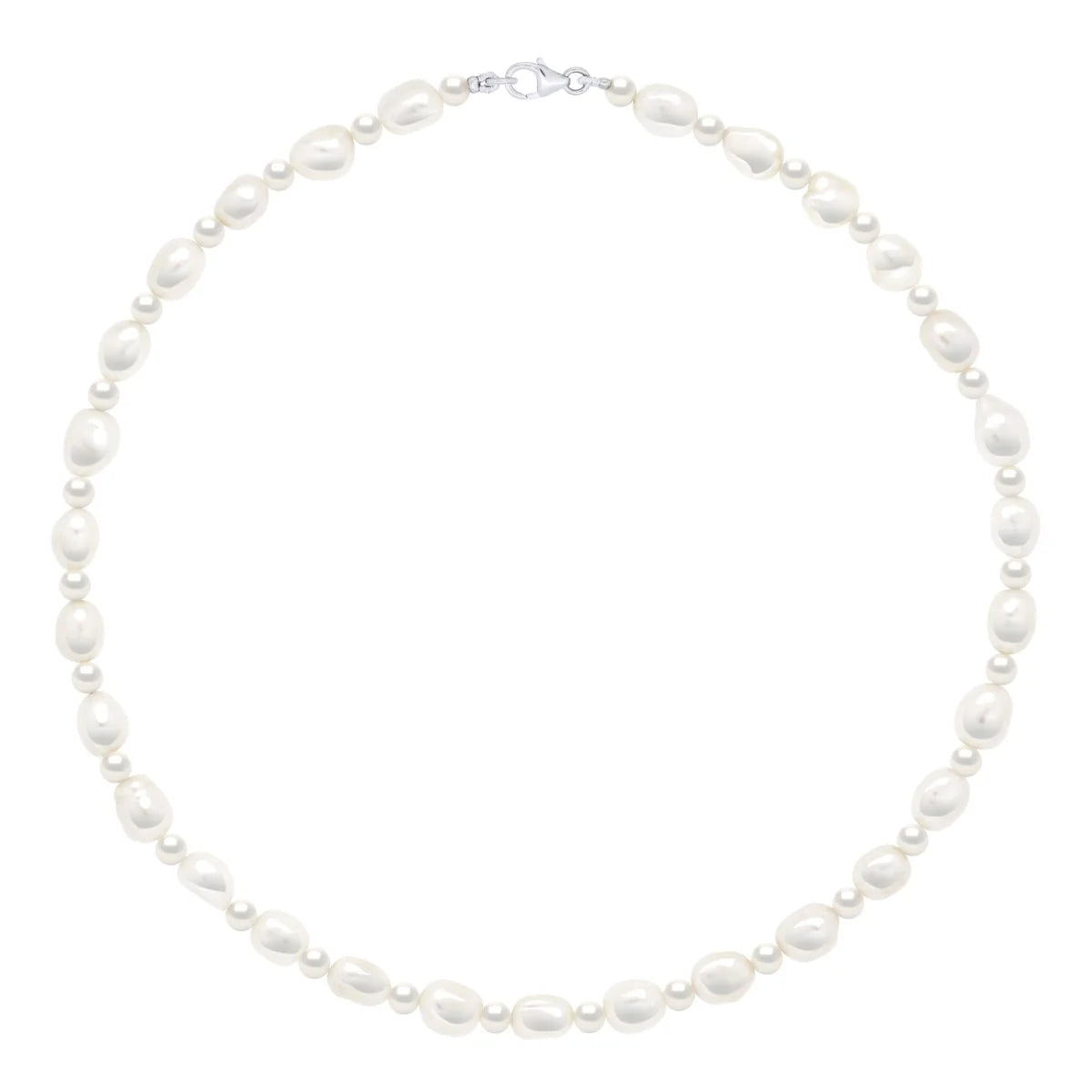 Necklace Baroque Baroque Freshwater Pearl White 6-7mm