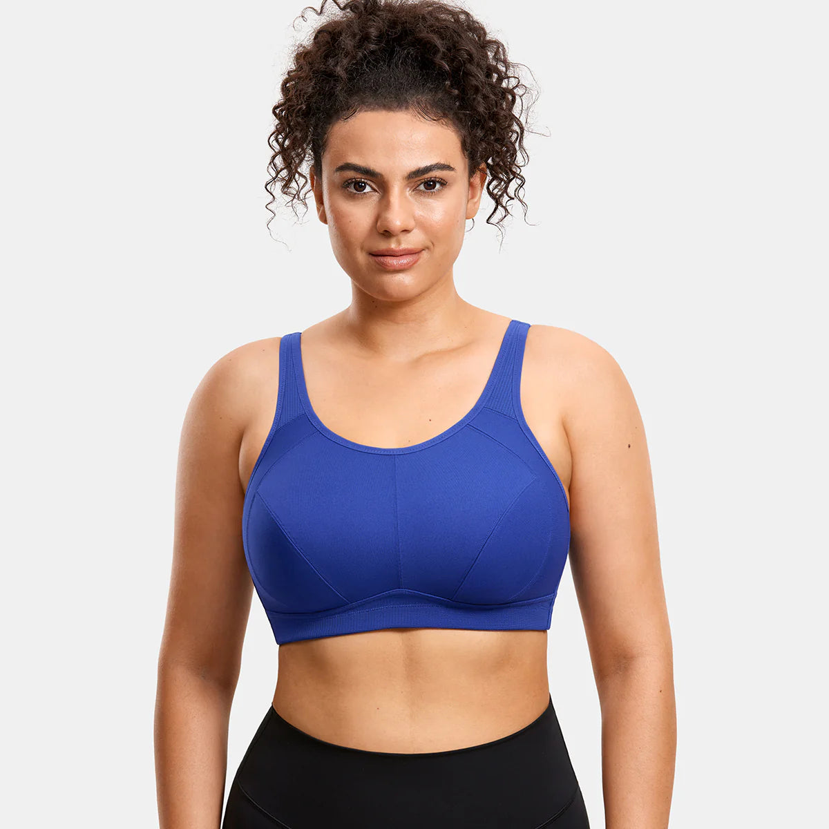 Plus Size High Support Full Coverage Padded Wireless Bra - Sapphire