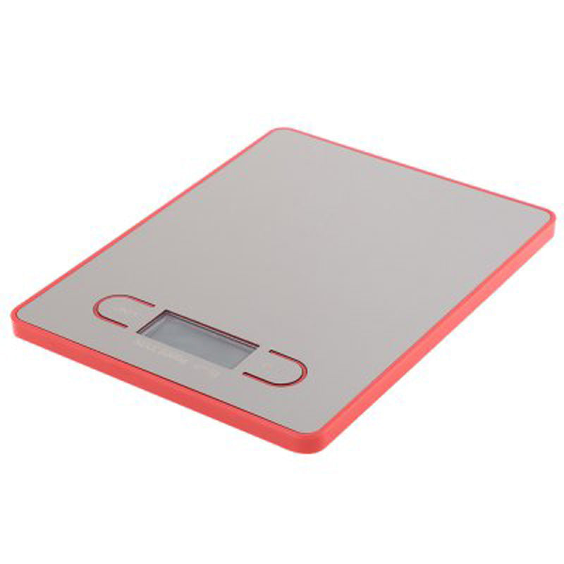 5Kg Stainless Steel Electronic Kitchen Scale 1G Graduation Backlit Lcd 5000G - Red