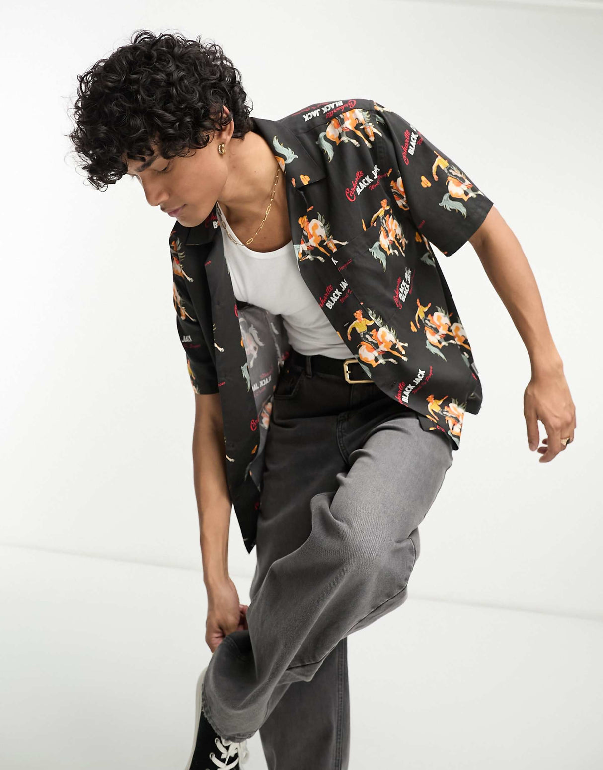 Carhartt Wip Black Jack Shirt In White