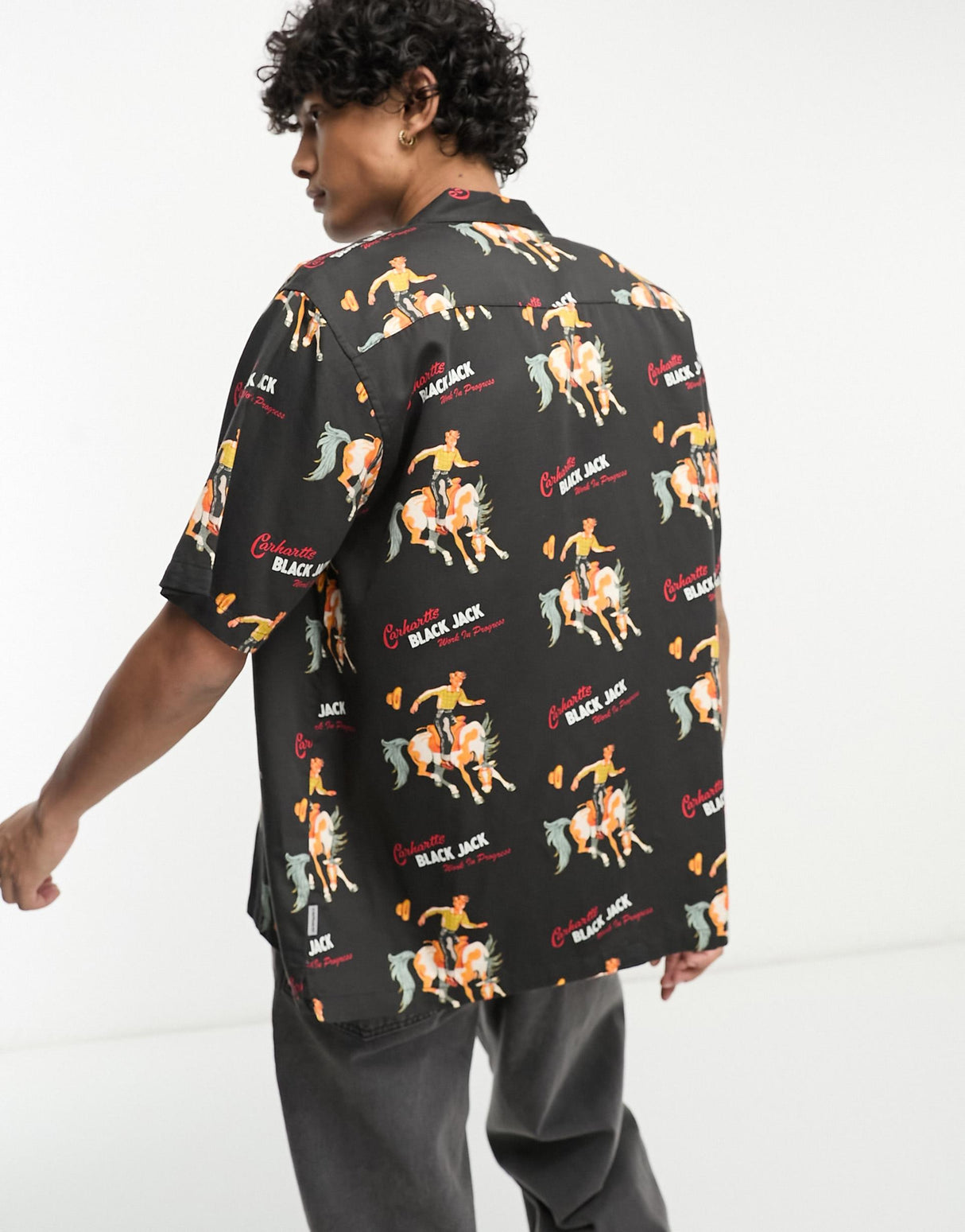 Carhartt Wip Black Jack Shirt In White