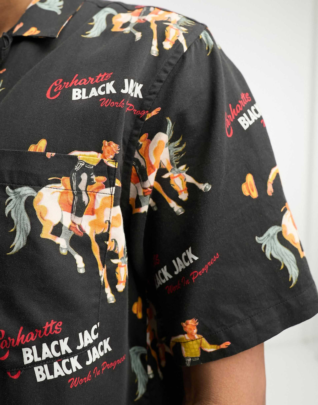 Carhartt Wip Black Jack Shirt In White