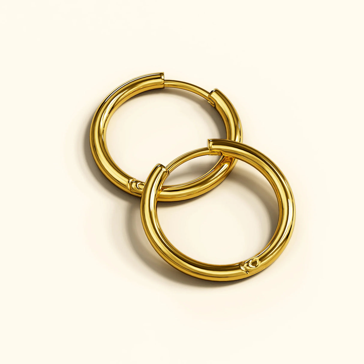Bullion Gold Gold Halo Stainless Steel Clicker Earrings