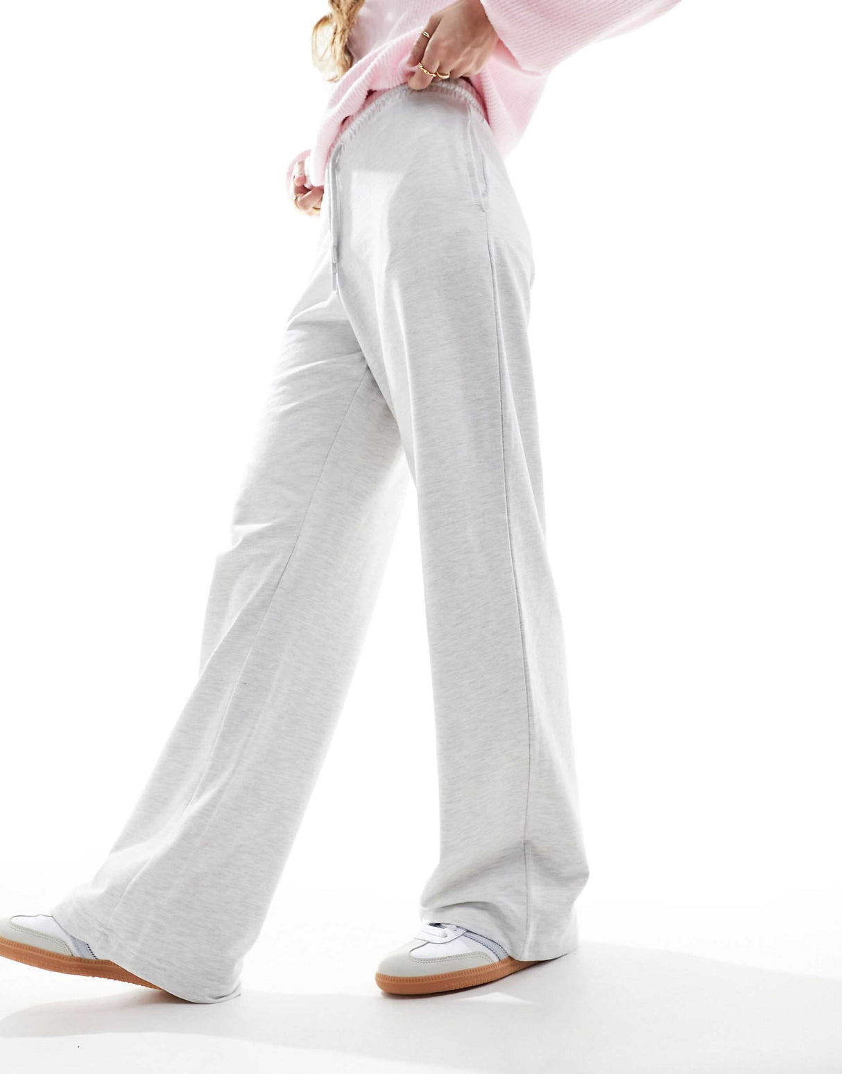 New Look Wide Leg Jogger In Grey