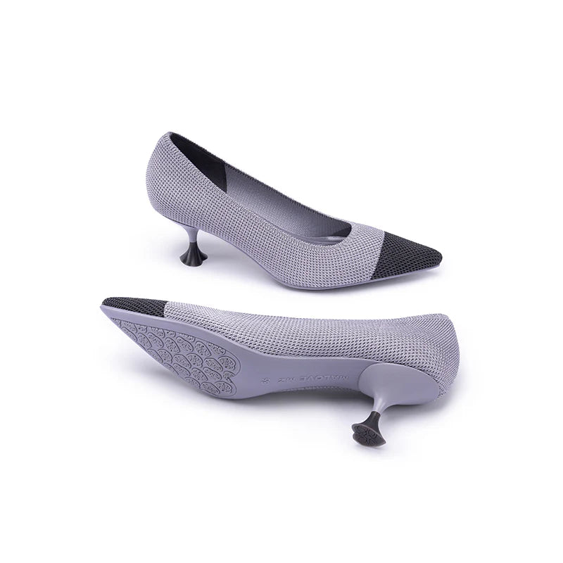 Corporate Color Block Kitten Heels - Lavender