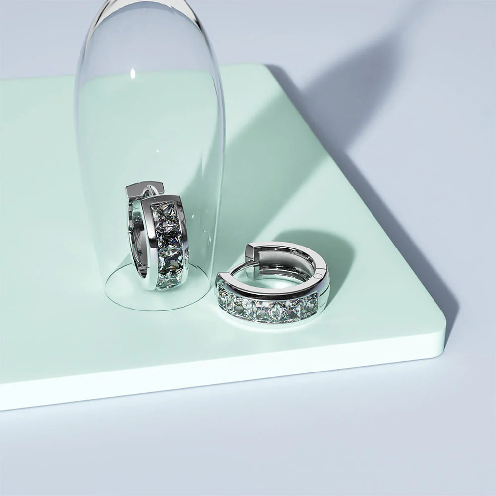 Krystal Couture Huggie Earrings Embellished with SWAROVSKI Crystals
