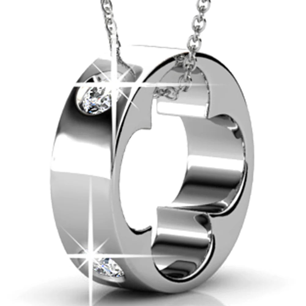 Krystal Couture Ring Pendant Necklace Embellished with SWAROVSKI Crystals