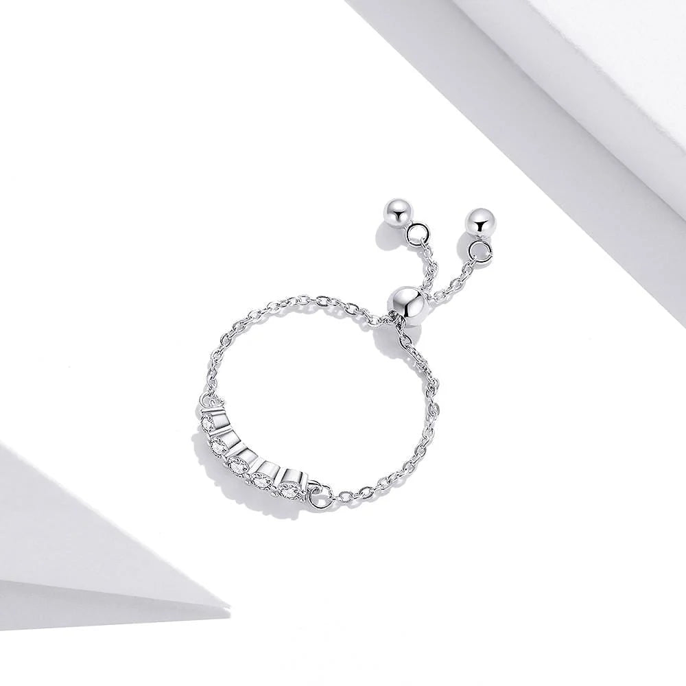 Adjustable Solid 925 Sterling Silver Ring