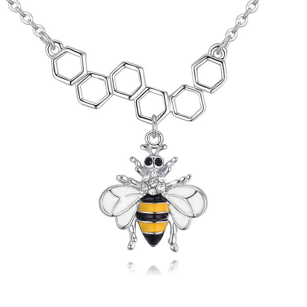 Krystal Couture Honeycomb Bee Crystal Necklace
