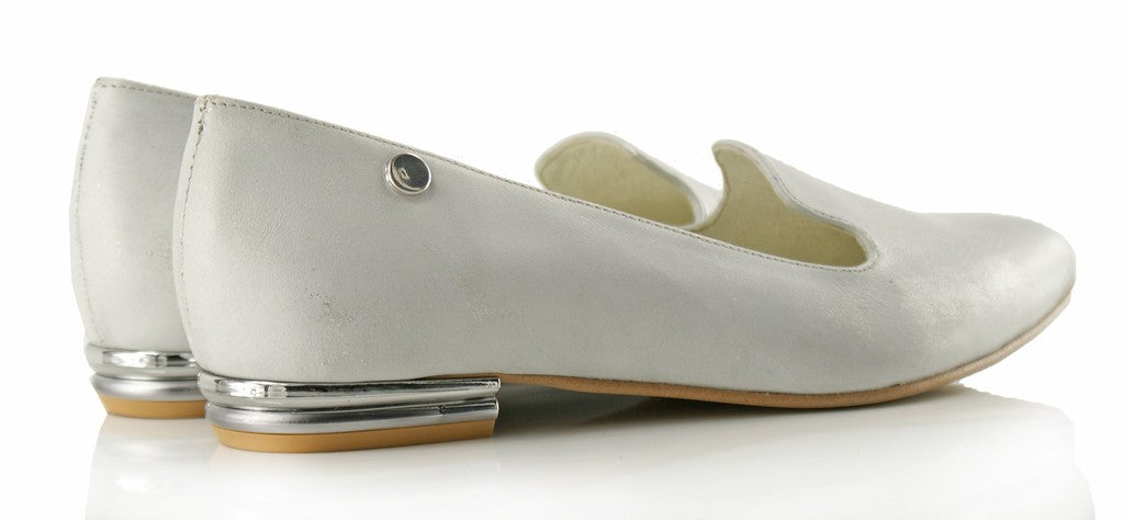 Bosccolo Womens Moccasin Lords - Silver Metalic