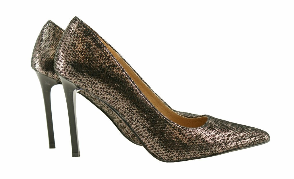 Bosccolo Womens Spike Heels Linen - Black