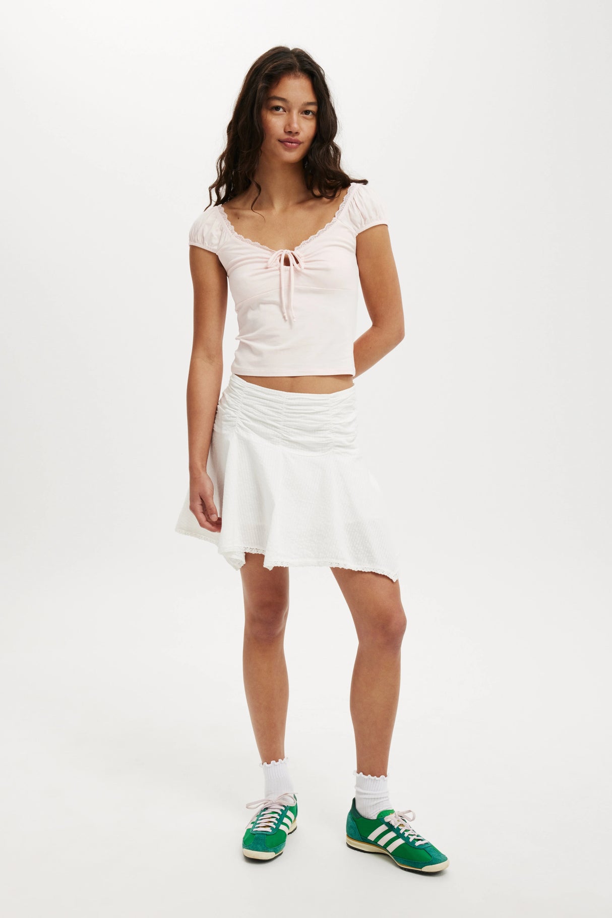 Cotton On Women's Annie Lace Tee - Flossy Pink