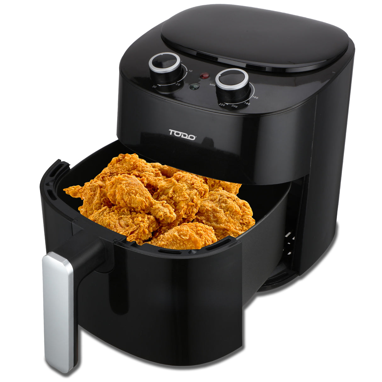 TODO 4.2L Air Fryer 1300W Convection Oven Fan Forced Multi Function Cooker Analog �� Black