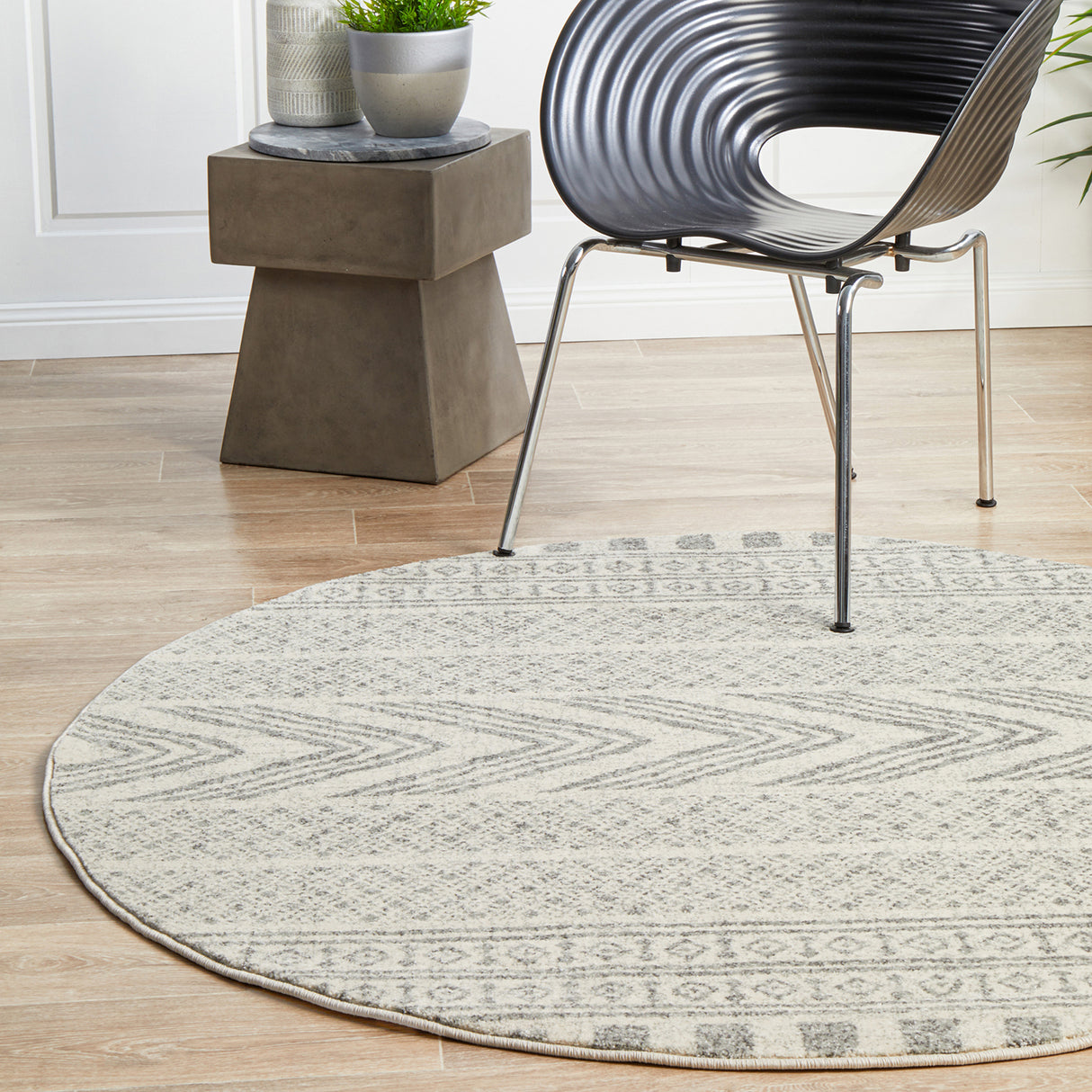 Mirage 359 Grey Round Rug