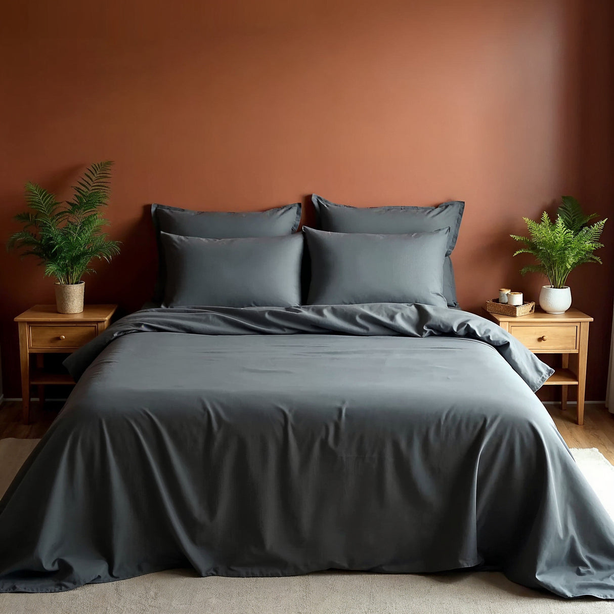 Royal Comfort Blended Bamboo Sheet Set Charcoal
