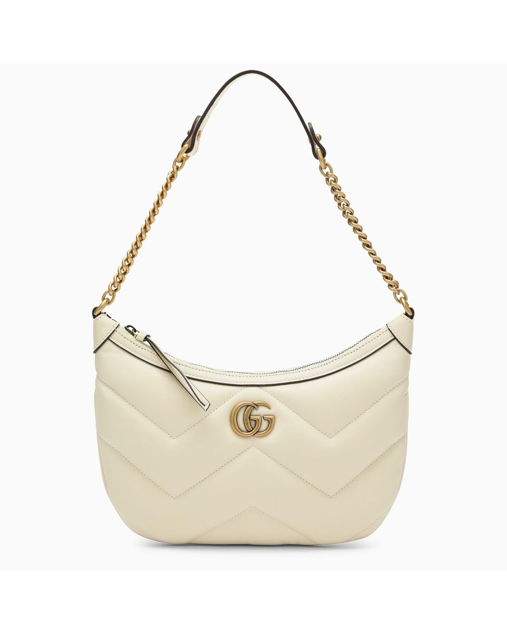 Gucci Quilted Leather Shoulder Bag - White