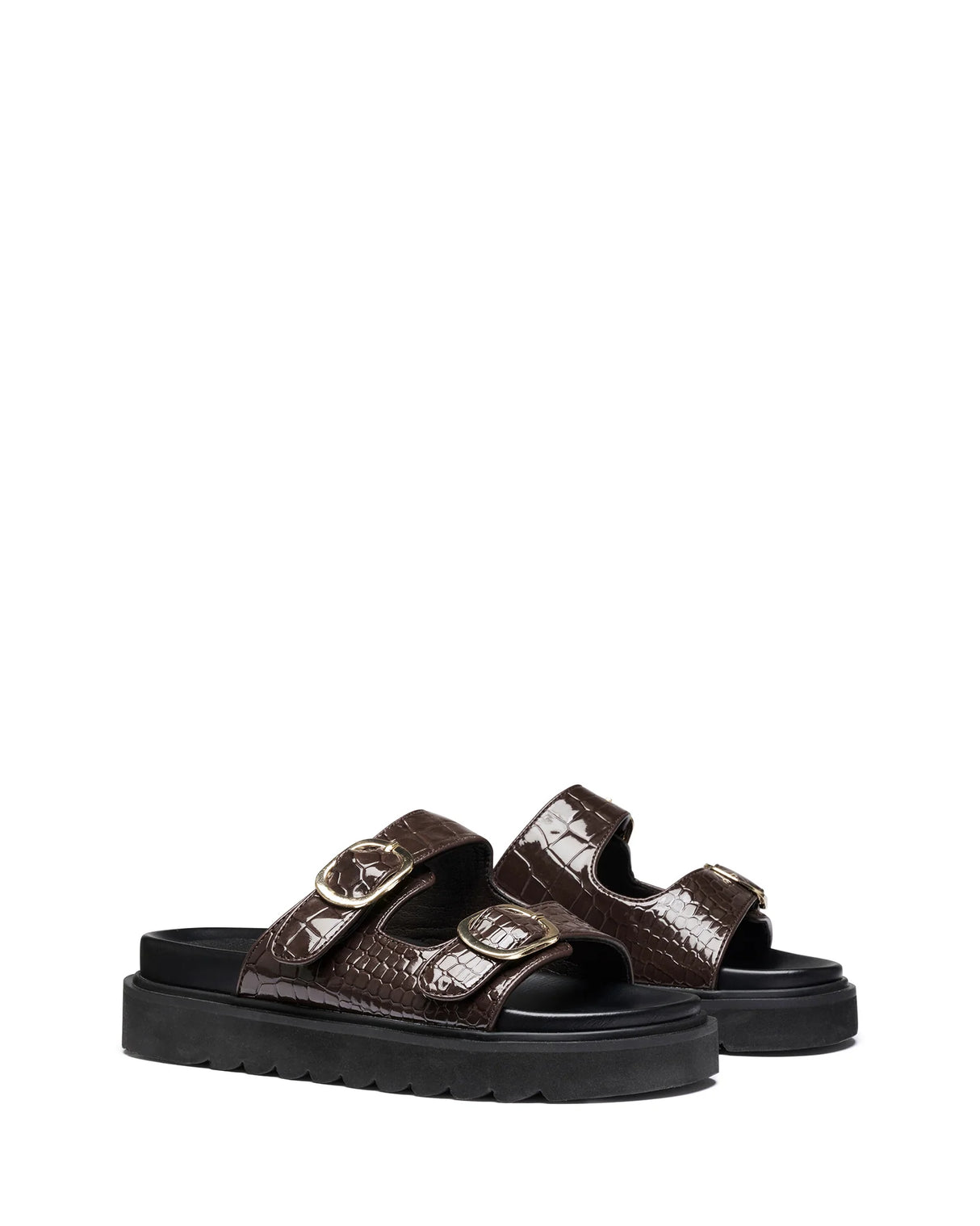 Therapy Venom Chocolate Patent Croc PU