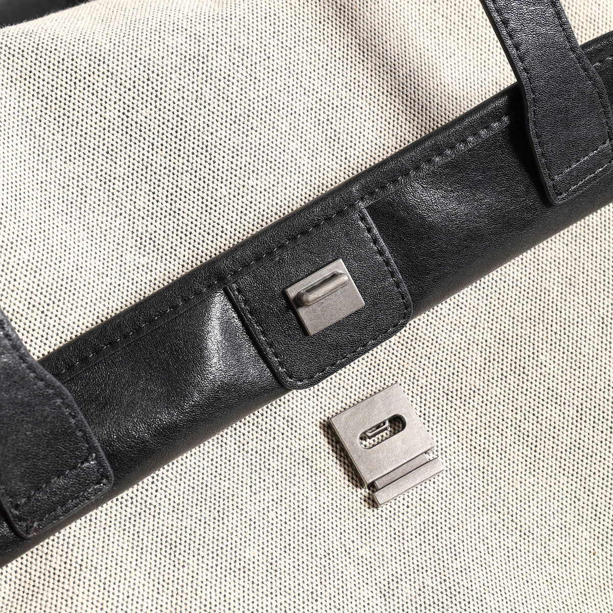 Canvas Flap Backpack - Oat