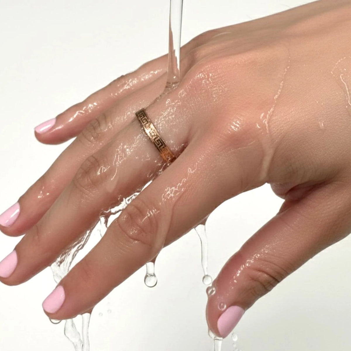 Bullion Gold Javaid Meander Ring in Rose Gold