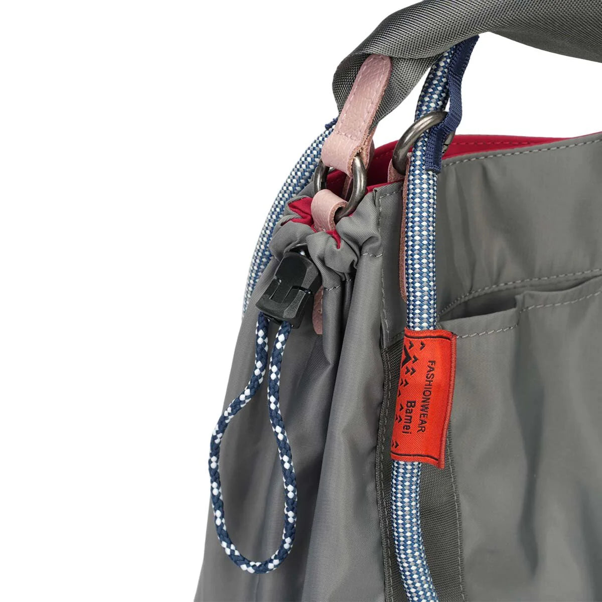 BAMEI Reversible Dual-Color Ballistic Nylon Bucket Bag - Charcoal