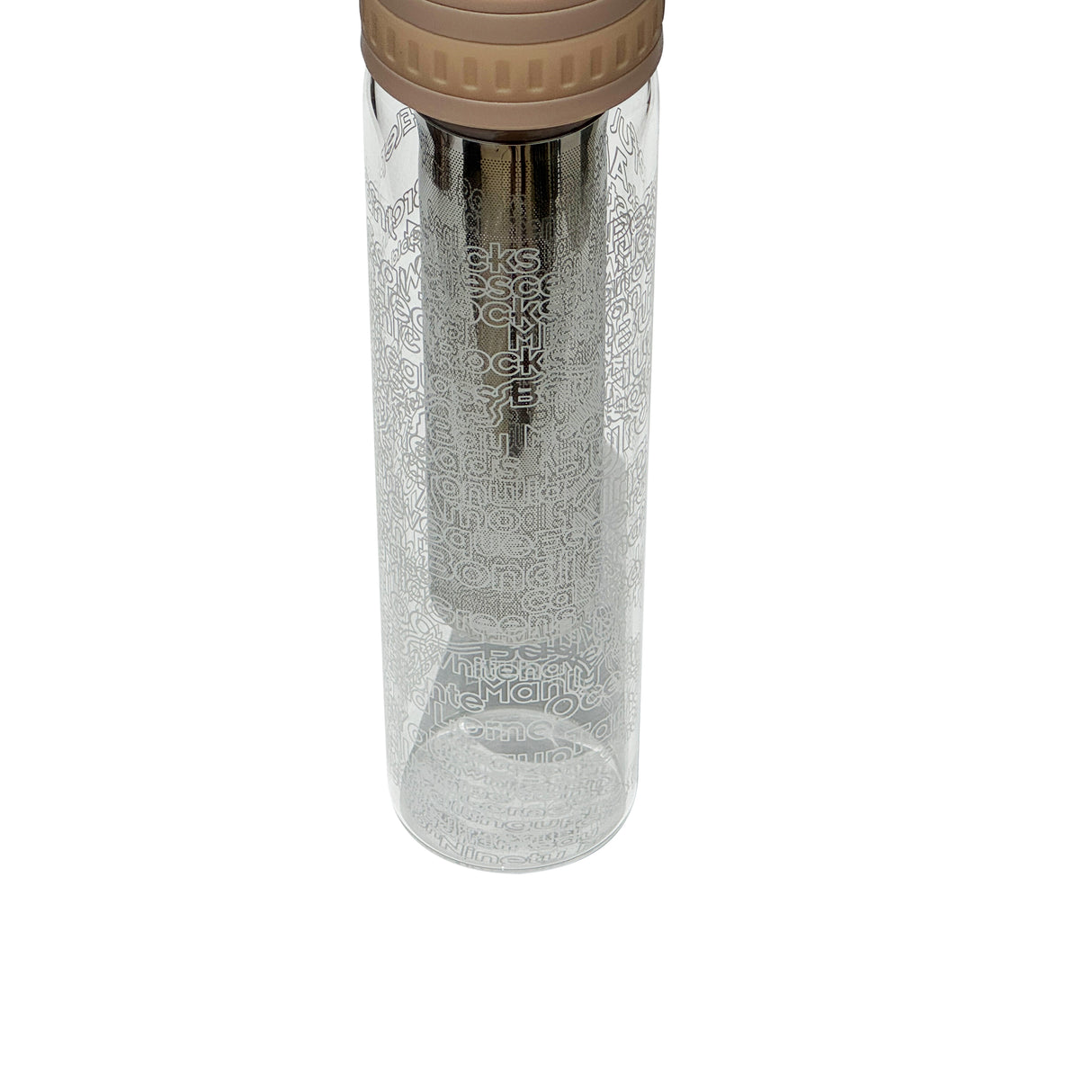 Glass is Greener + carry cover - 750 ml - Coffee Cold Brew Bottle - South Golden print