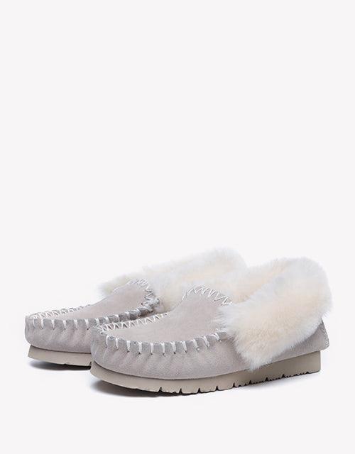 Popo Cow Suede Moccasin in Sand