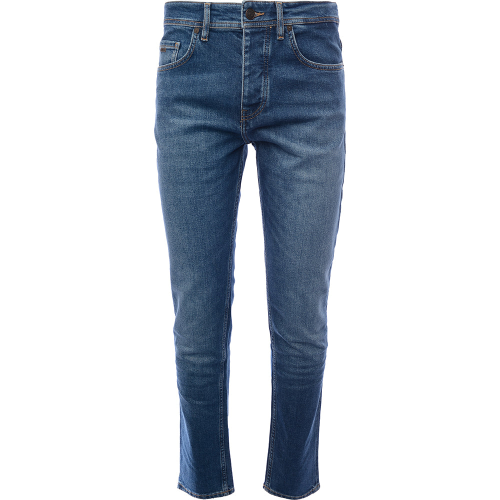 Boss Taber Tapered Fit Jeans In Light Blue