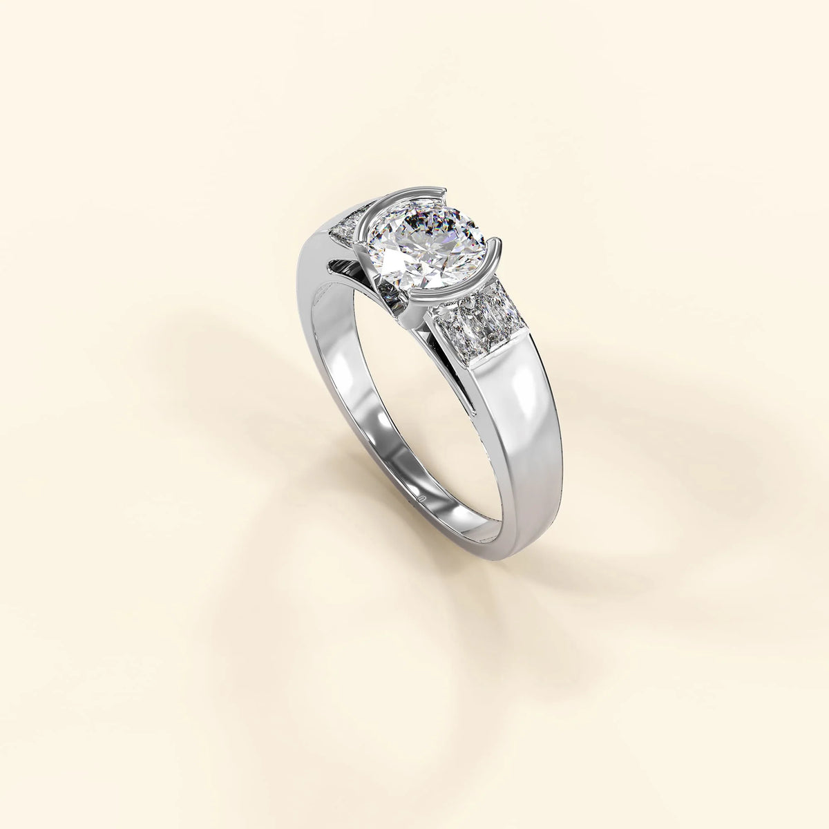 Bullion Gold Be My Lady White Gold Layered Ring