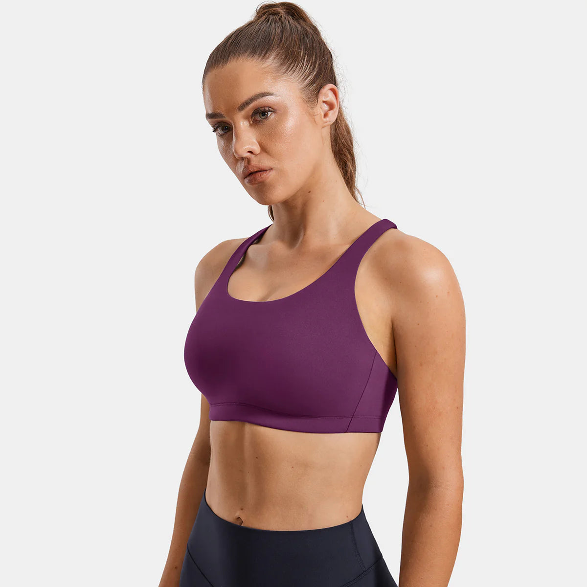 Power On High Impact Padded Sports Bras - Purple