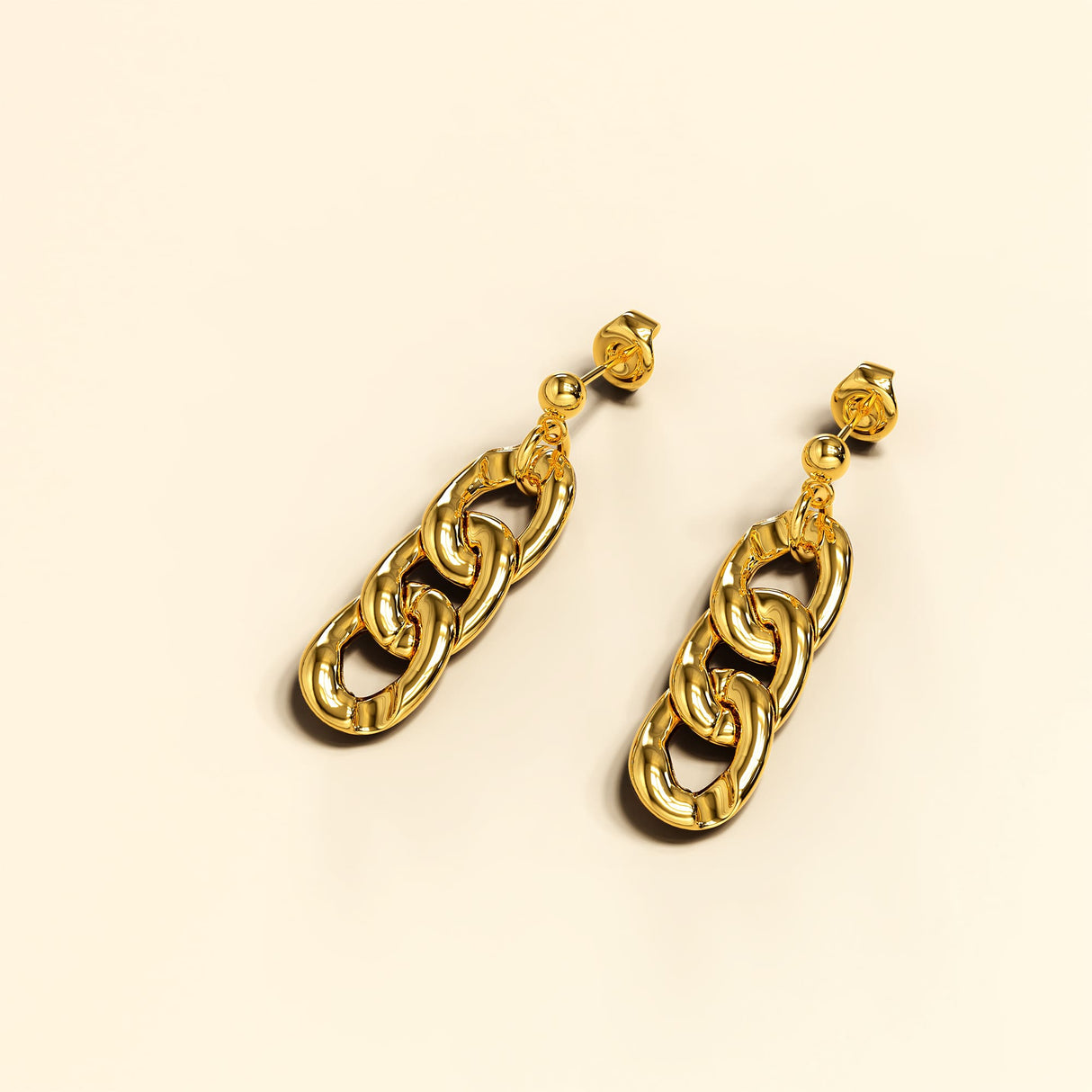 Bullion Gold Alti Dangle Gold Layered Earrings