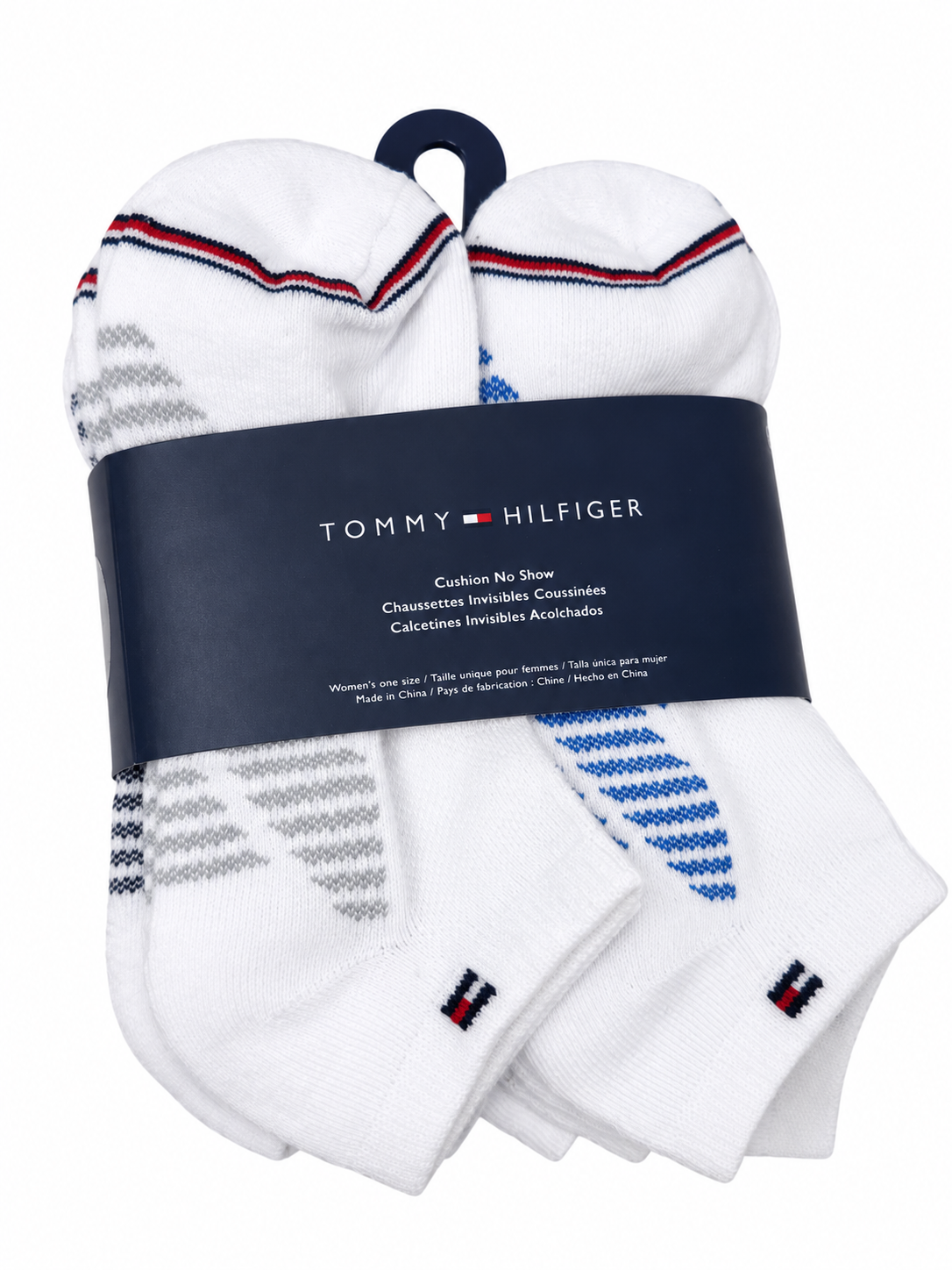 Tommy Hilfiger Women's 6Pk 1/2 Terry No Shows - White